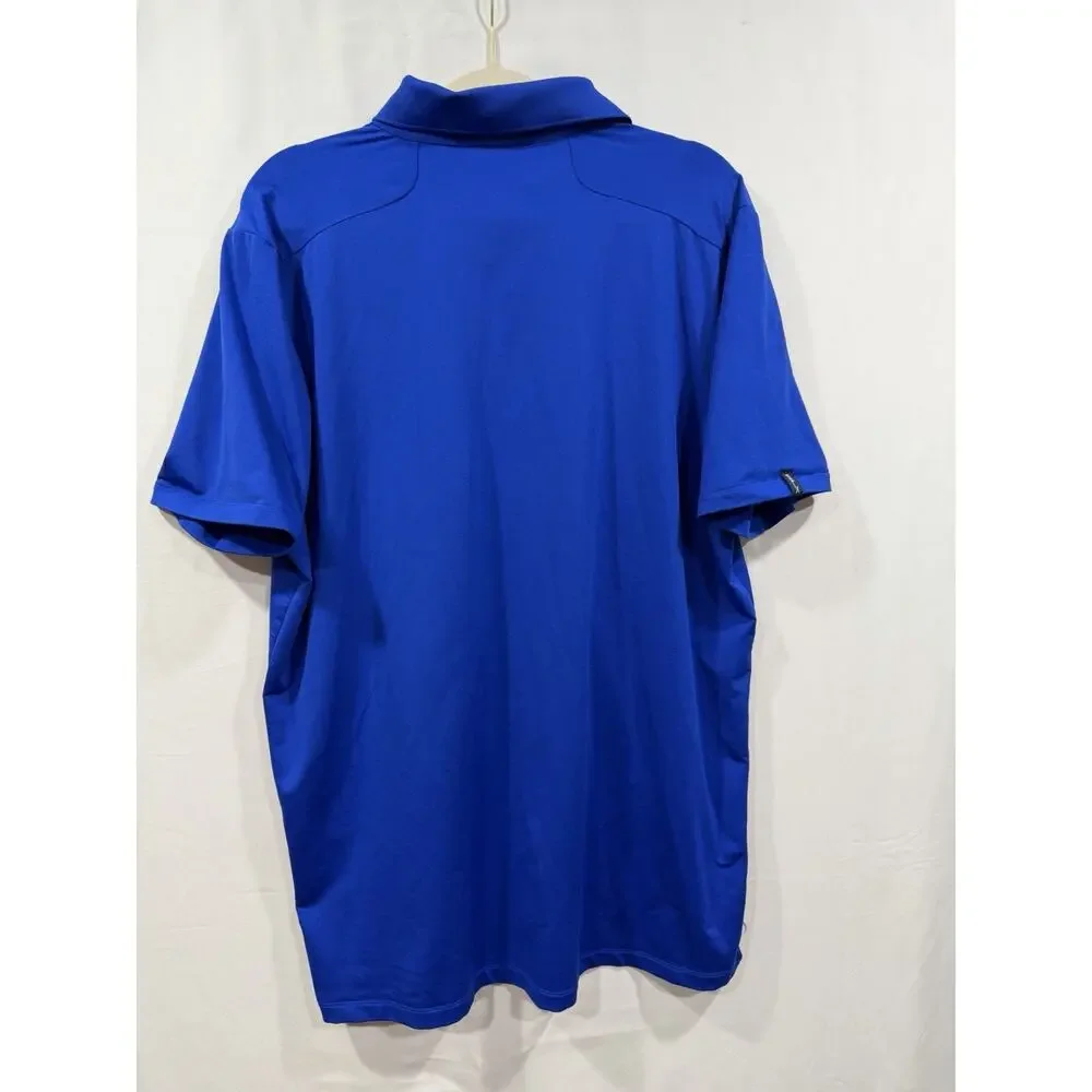 Ralph Lauren X Bright Bleu Poly POLO SHIRT Large L Preppy Golf Resort